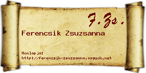 Ferencsik Zsuzsanna névjegykártya